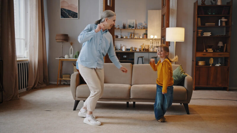 Kids Dancing with the grandma